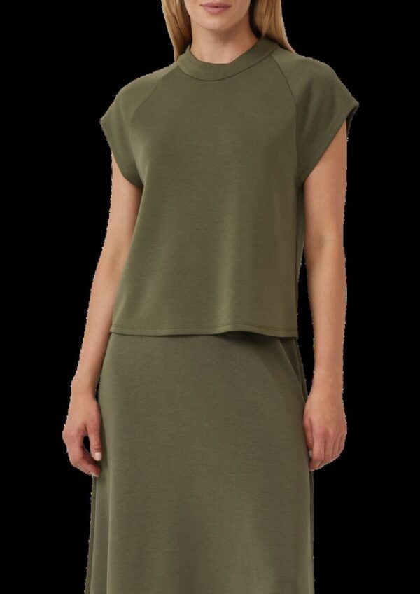 Scuba-Shirt aus Modalmix mit überschnittenen Schultern