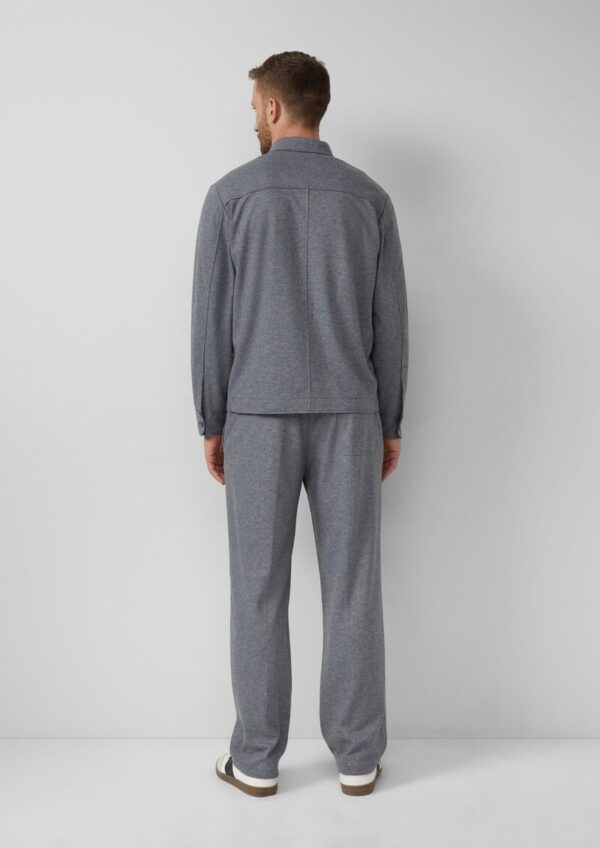 Edles Wollmix-Overshirt mit offenen Kanten