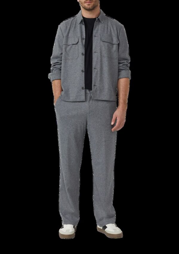 Edles Wollmix-Overshirt mit offenen Kanten