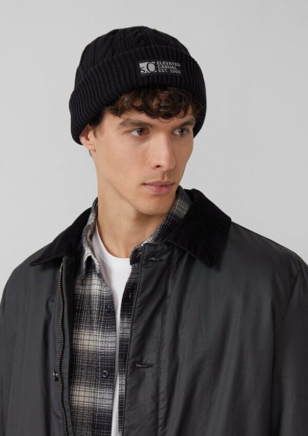 Strickmütze mit Zopfmuster und Fleece-Futter