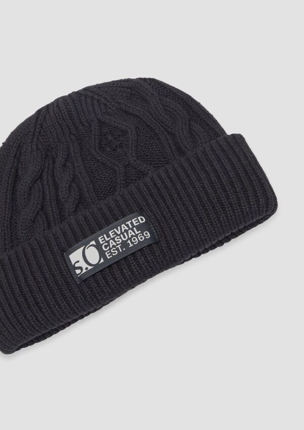 Strickmütze mit Zopfmuster und Fleece-Futter