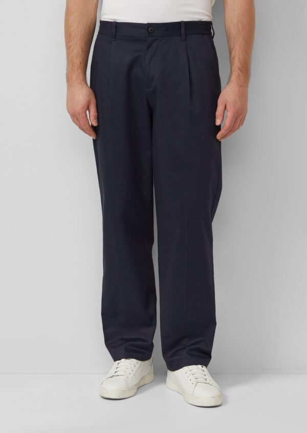 Wide-Leg-Hose mit Bundfalten und Elastikbund