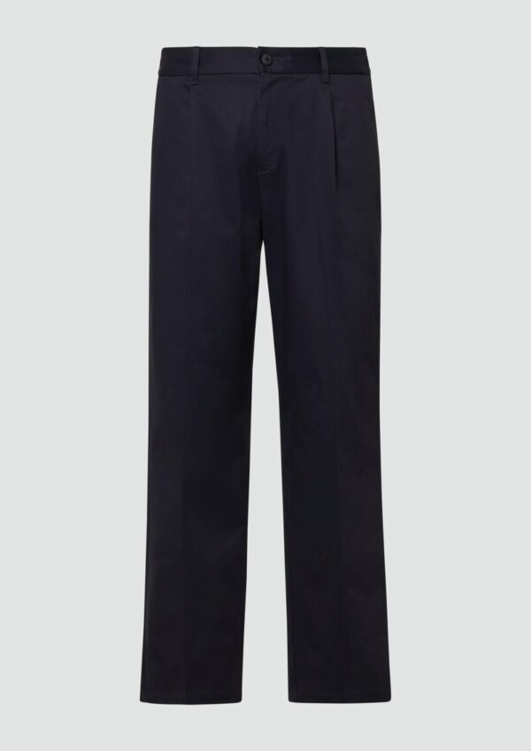 Wide-Leg-Hose mit Bundfalten und Elastikbund