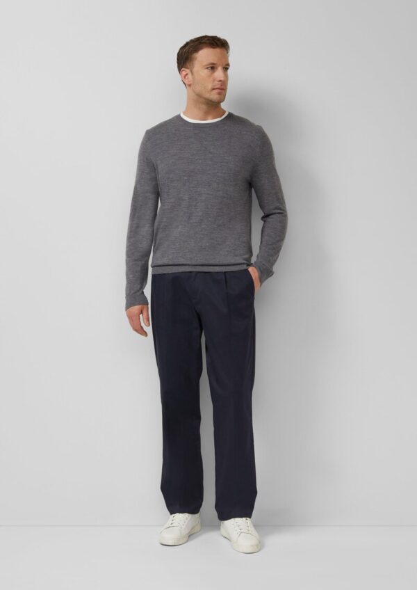 Wide-Leg-Hose mit Bundfalten und Elastikbund