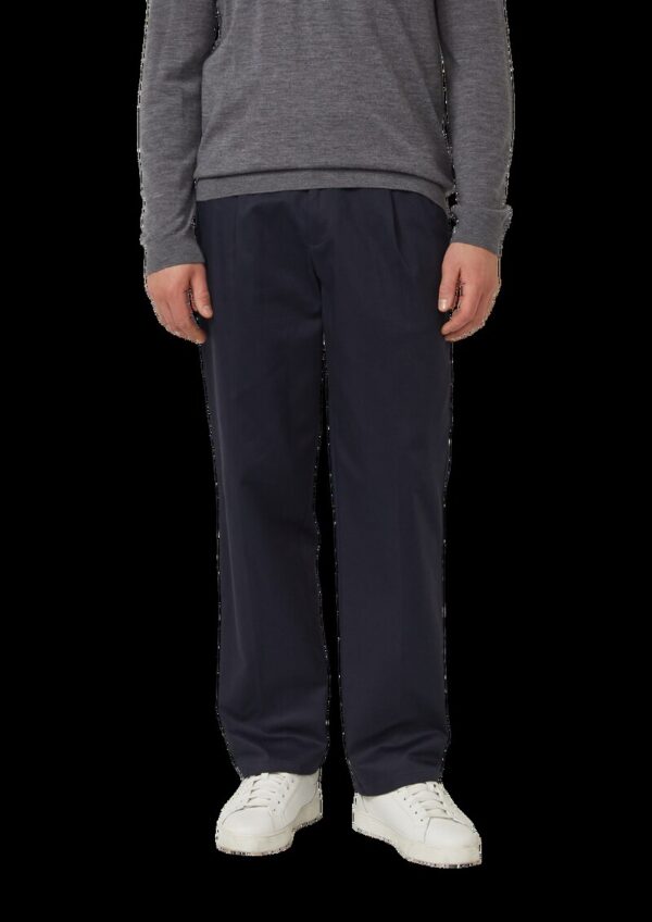 Wide-Leg-Hose mit Bundfalten und Elastikbund