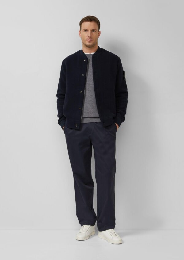 Wide-Leg-Hose mit Bundfalten und Elastikbund