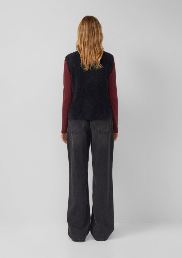 Flauschige Weste mit Reißverschluss