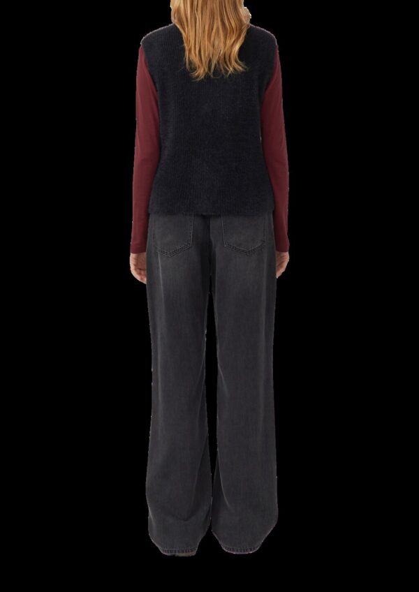 Flauschige Weste mit Reißverschluss