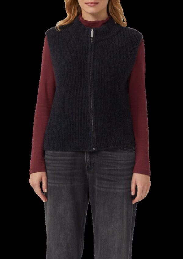 Flauschige Weste mit Reißverschluss