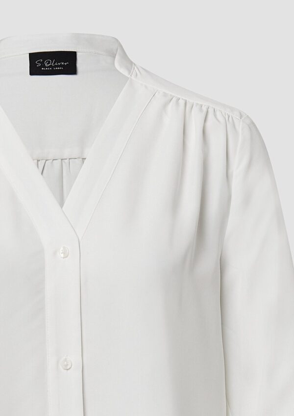 Bluse aus Modalmix mit Tunikaausschnitt