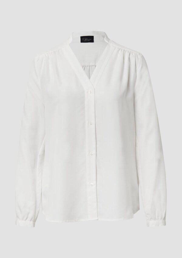 Bluse aus Modalmix mit Tunikaausschnitt