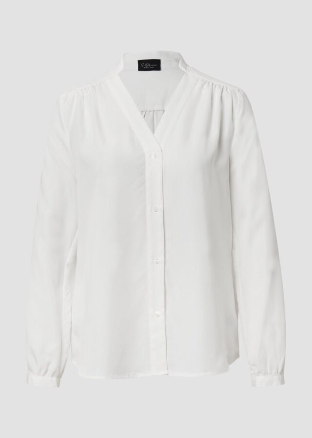 Bluse aus Modalmix mit Tunikaausschnitt