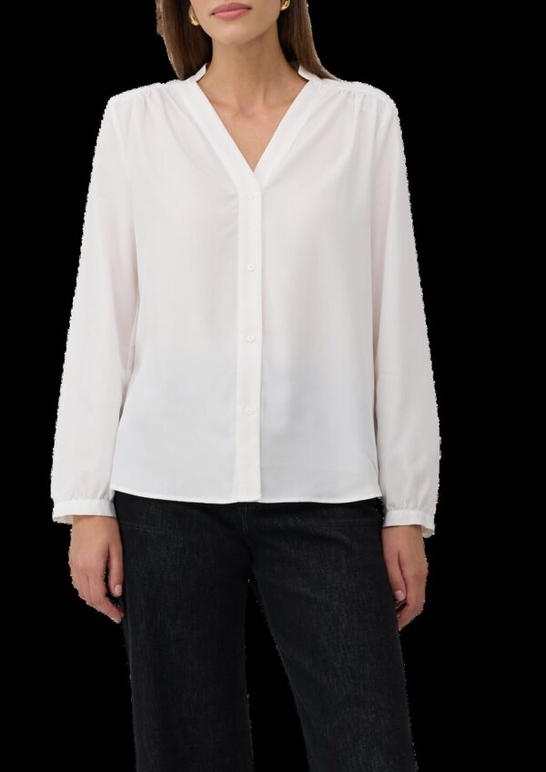 Bluse aus Modalmix mit Tunikaausschnitt