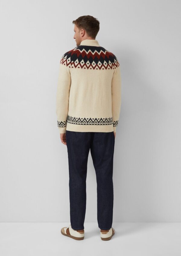 Strickjacke aus Wollmix im Norweger-Stil