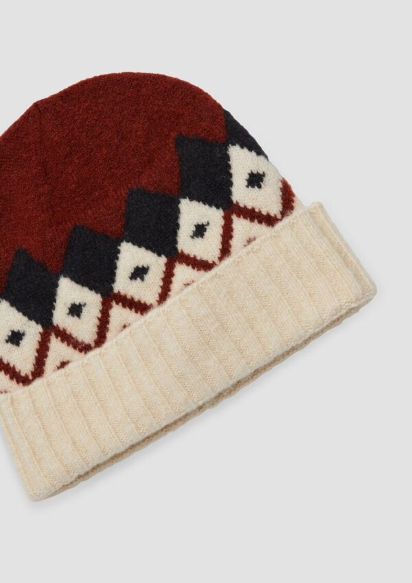 Weiche Jacquard-Mütze aus Wollmix