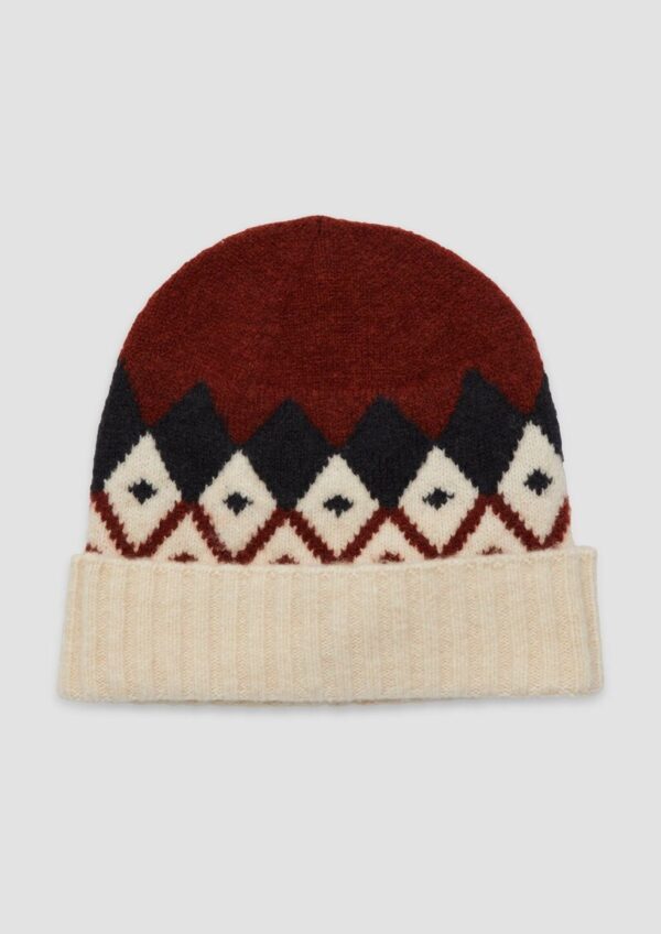 Weiche Jacquard-Mütze aus Wollmix