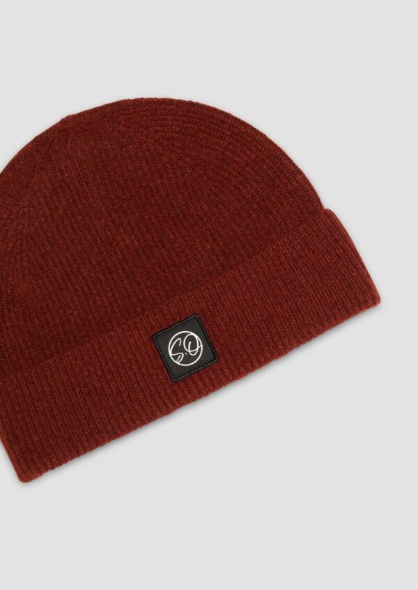 Gerippte Mütze aus softem Wollmix