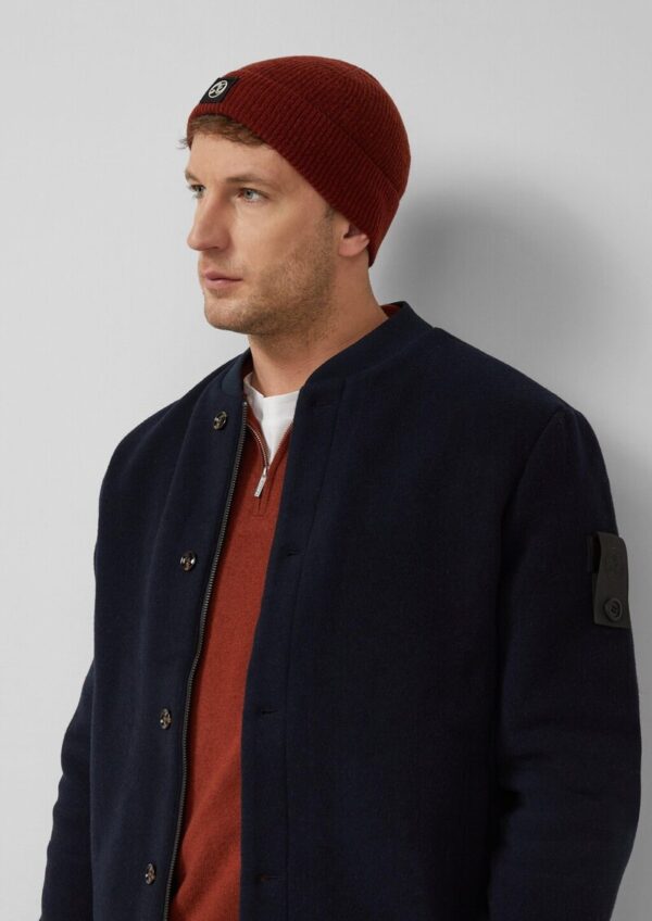 Gerippte Mütze aus softem Wollmix