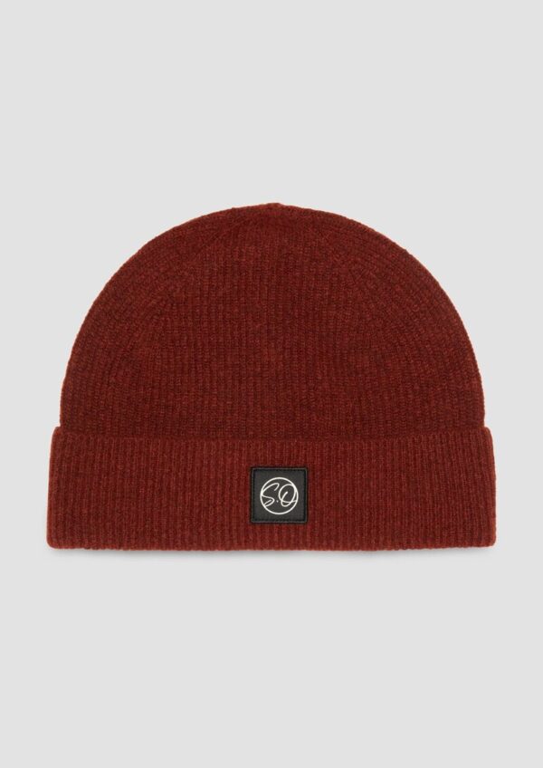 Gerippte Mütze aus softem Wollmix