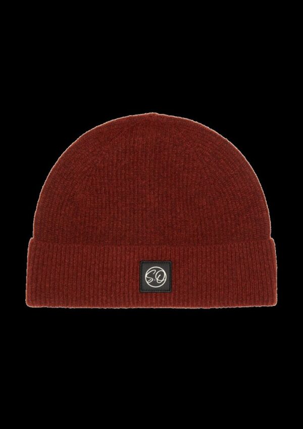 Gerippte Mütze aus softem Wollmix