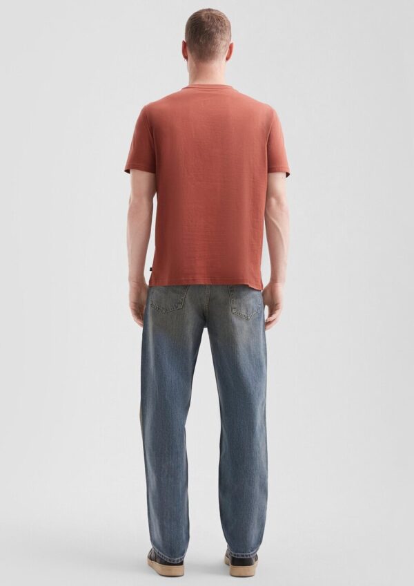 Basic Rundhals T-Shirt mit Logo-Druck