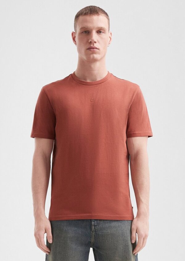 Basic Rundhals T-Shirt mit Logo-Druck