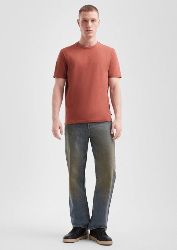 Basic Rundhals T-Shirt mit Logo-Druck