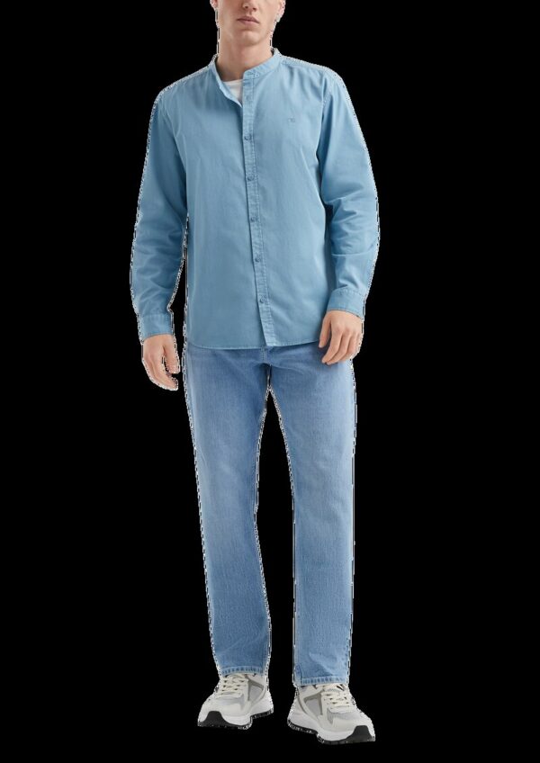 Regular Fit: Gewaschenes Twillhemd mit Logostickerei