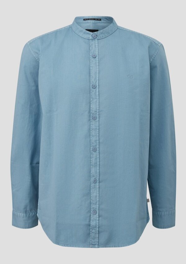 Regular Fit: Gewaschenes Twillhemd mit Logostickerei