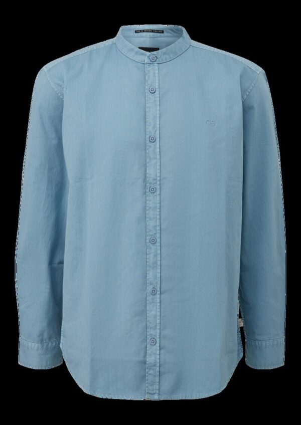 Regular Fit: Gewaschenes Twillhemd mit Logostickerei