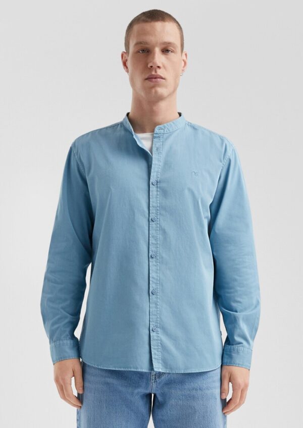 Regular Fit: Gewaschenes Twillhemd mit Logostickerei