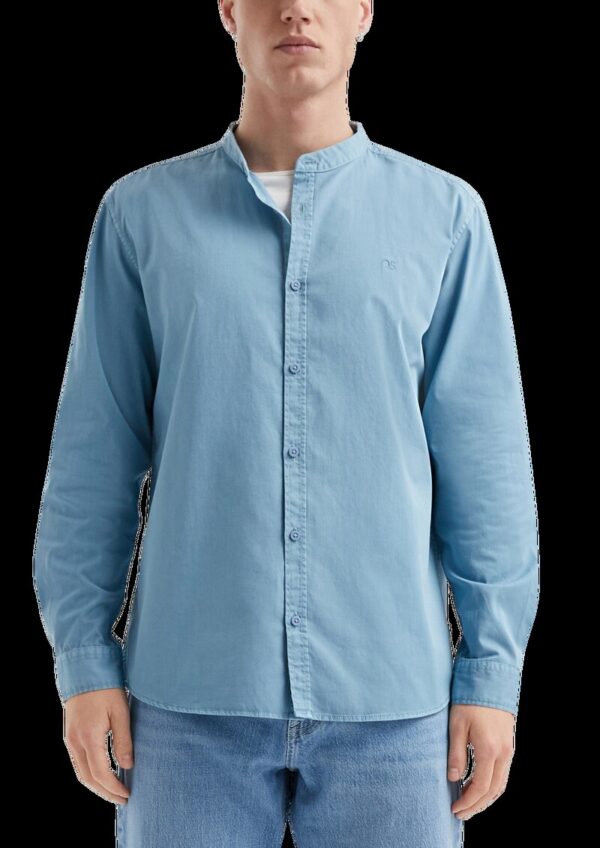 Regular Fit: Gewaschenes Twillhemd mit Logostickerei