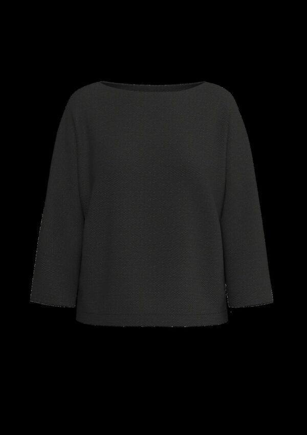 Jacquard-Sweatshirt mit Glitzergarn und Fledermausärmeln