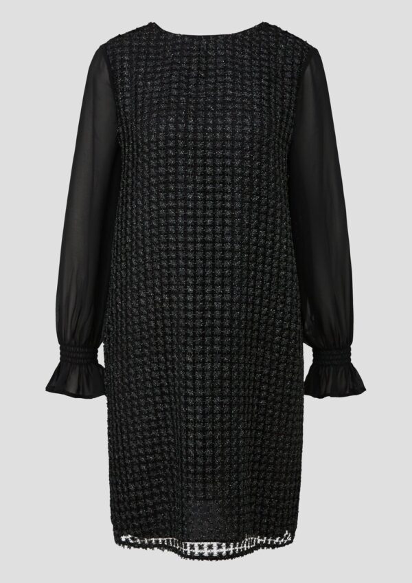 Langarm-Kleid aus Spitze mit Glitzergarn