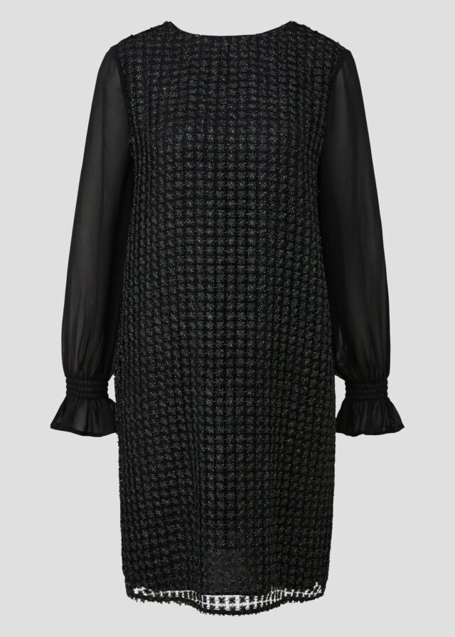 Langarm-Kleid aus Spitze mit Glitzergarn