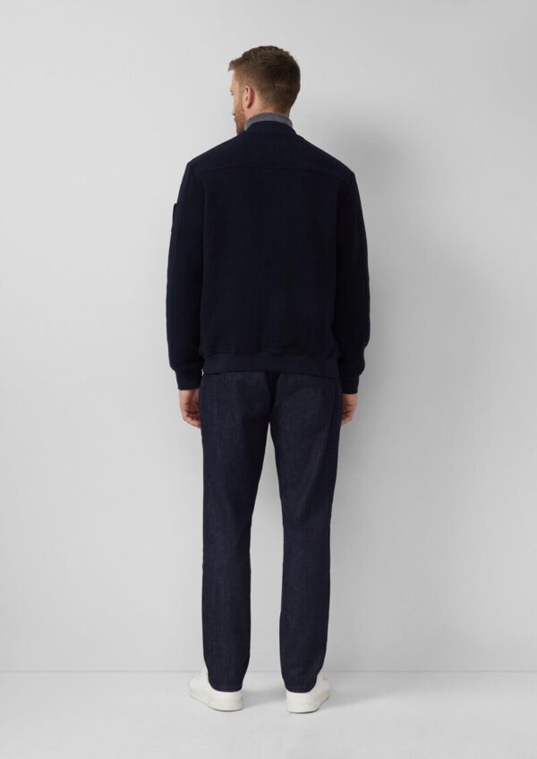 Wollmix-Blouson mit Label-Patch