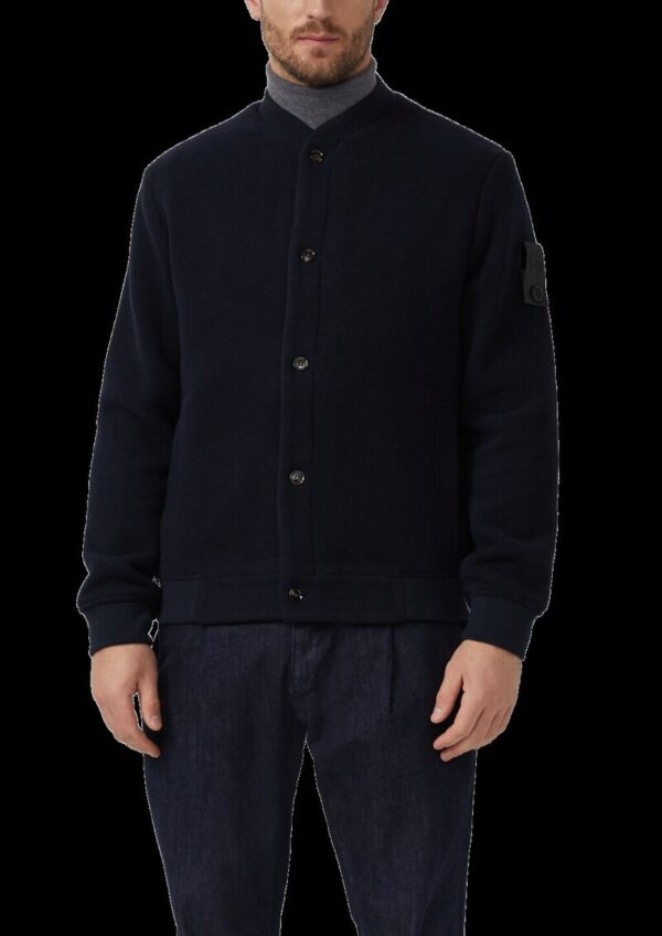 Wollmix-Blouson mit Label-Patch