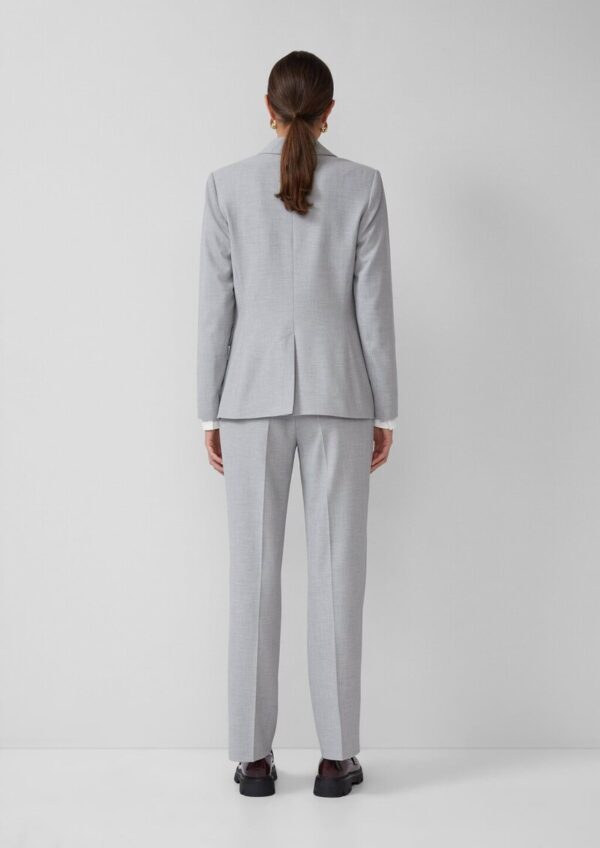 Taillierter Viskosemix-Blazer mit Struktur und Pattentaschen