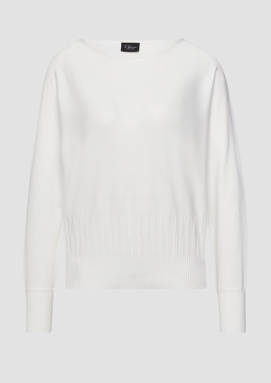 Strickpullover mit Strukturmuster am Saum