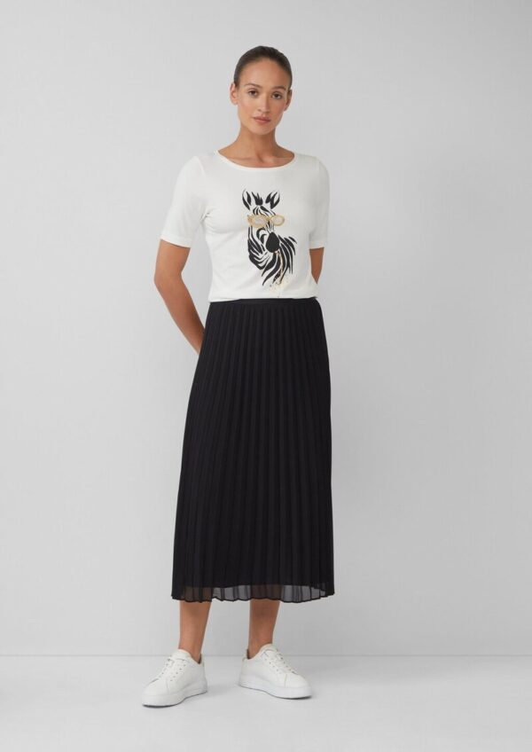 Plissierter Chiffonrock mit Viskosemix