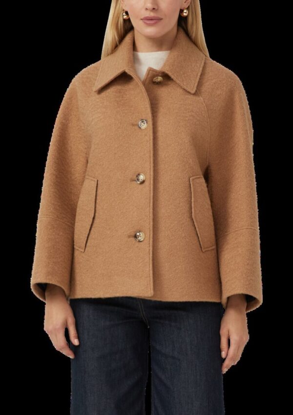 Bouclé-Jacke im Loose Fit mit Wolle