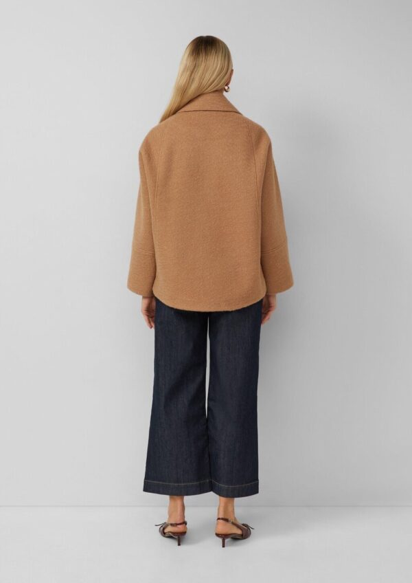 Bouclé-Jacke im Loose Fit mit Wolle