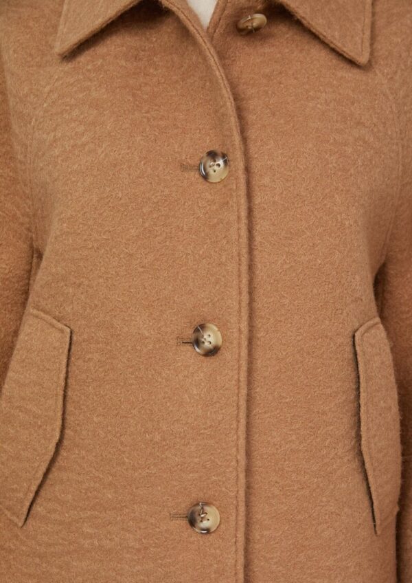 Bouclé-Jacke im Loose Fit mit Wolle