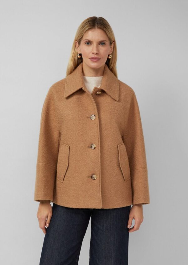 Bouclé-Jacke im Loose Fit mit Wolle