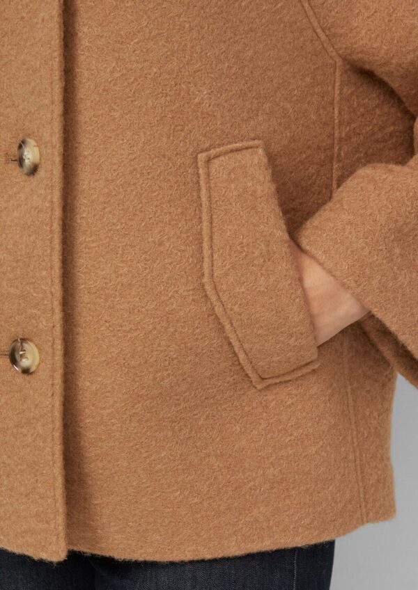 Bouclé-Jacke im Loose Fit mit Wolle