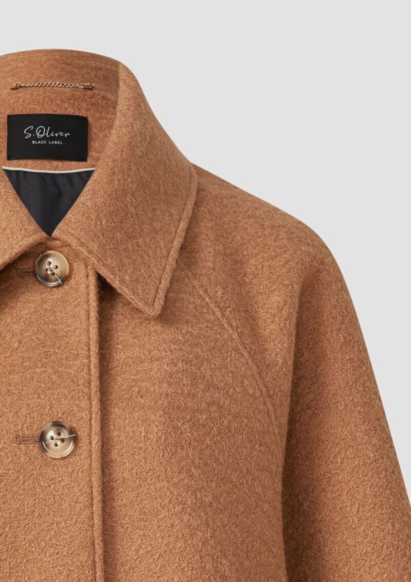 Bouclé-Jacke im Loose Fit mit Wolle