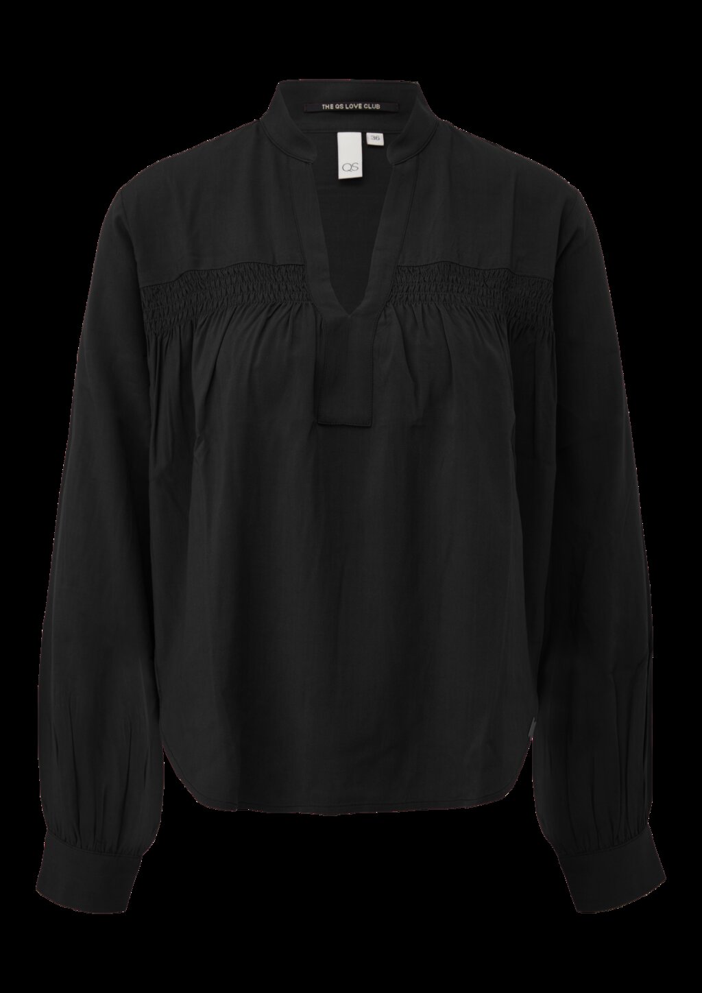 Feminine Bluse aus Viskose mit Smock-Detail