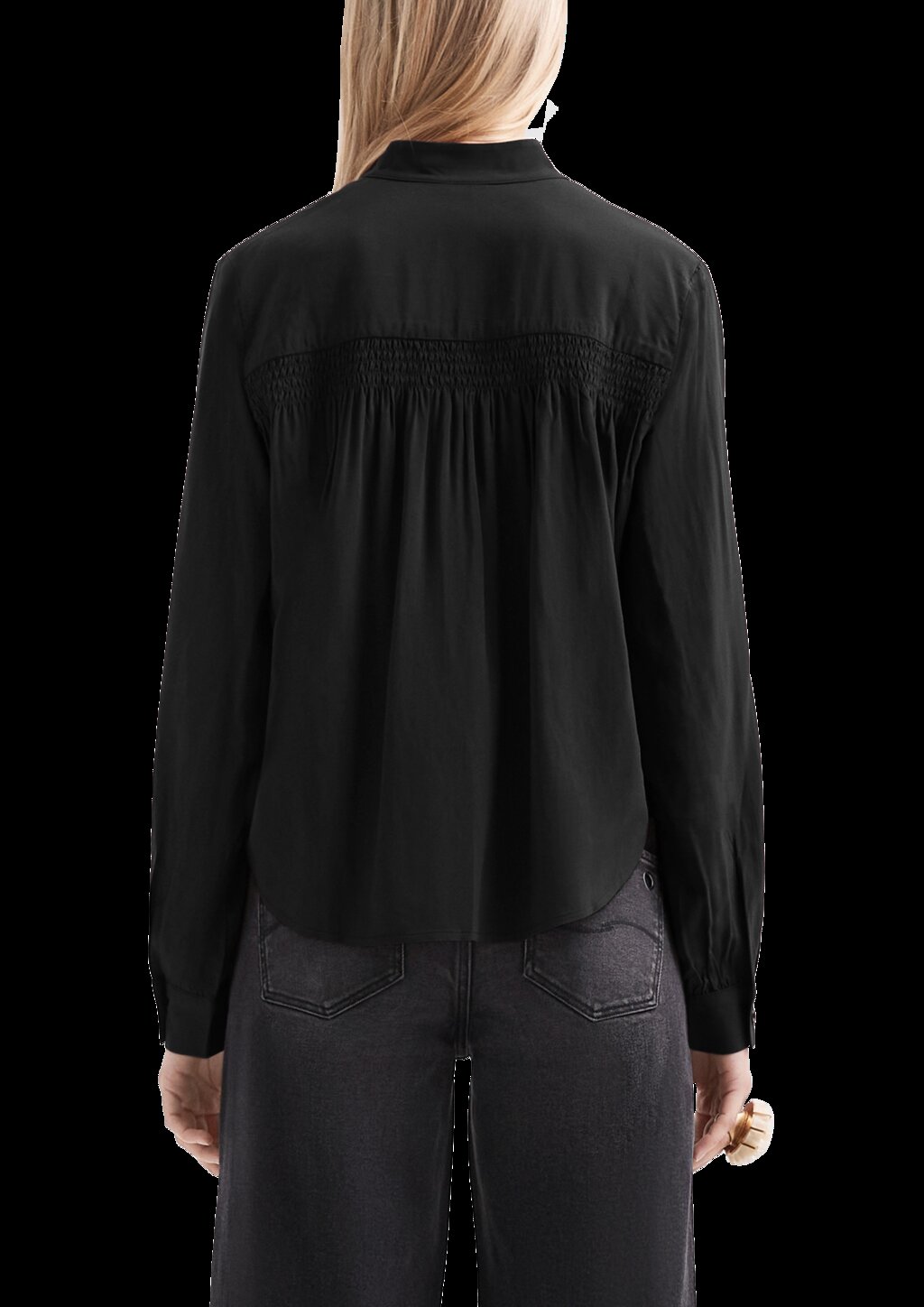 Feminine Bluse aus Viskose mit Smock-Detail