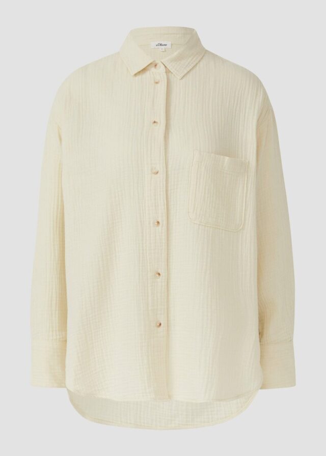 Oversized Bluse aus Musselin