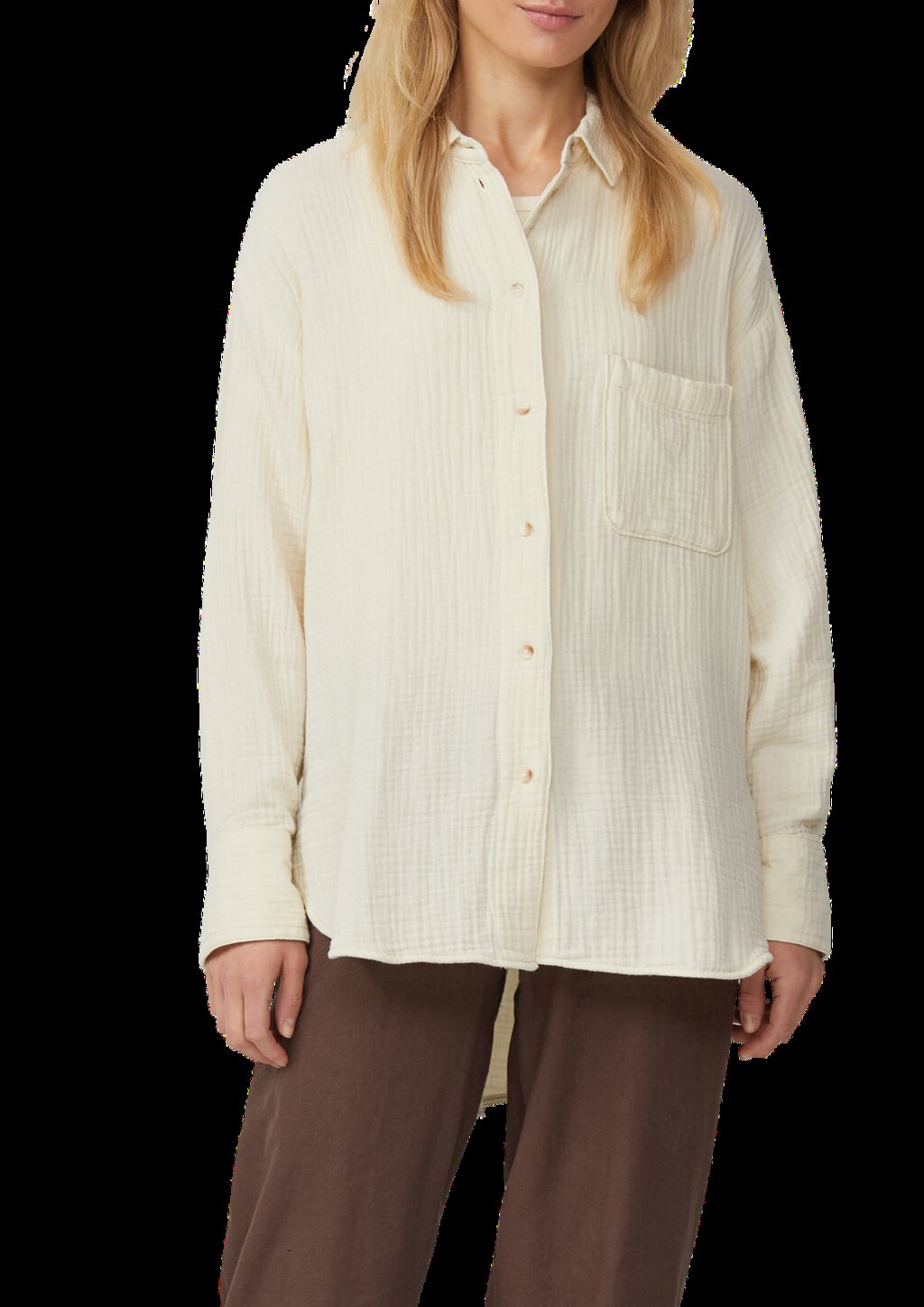 Oversized Bluse aus Musselin